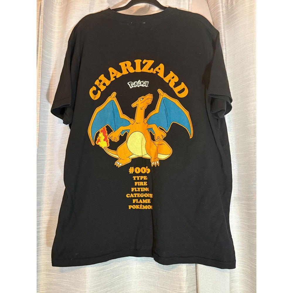 Nintendo x Pokémon Charizard Pokémon Graphic T-Shirt Black Men's Sz 2XL NWOT
